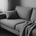 Schwarzweiß-Foto eines Sofas mit Decke – stille Alltagsszene nach der ersten Therapie in einer co-abhängigen Beziehung