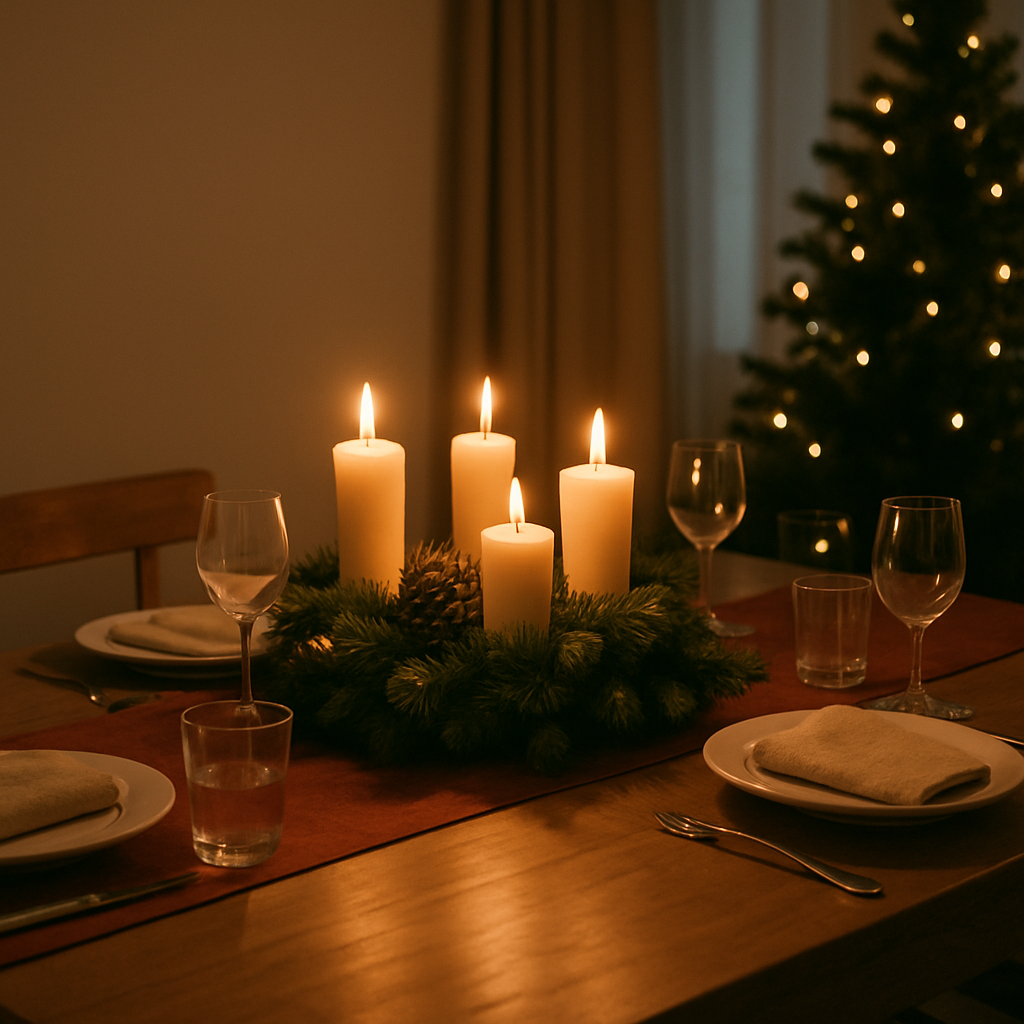 Ein ruhiges Wohnzimmer mit Sofa und weicher Decke im warmen Licht, als Symbol für den vorsichtigen Neubeginn nach einer Alkoholtherapie in einer co-abhängigen Beziehung.